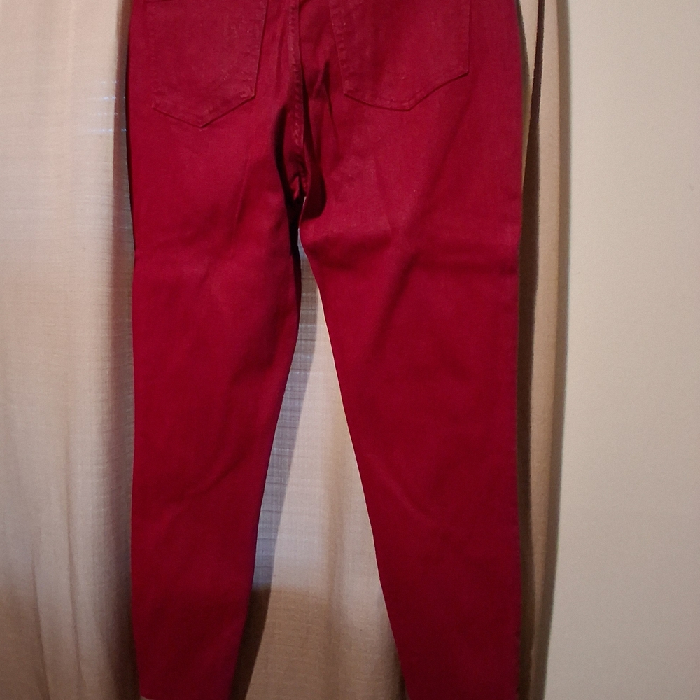 True Religion Red Jeans leatherlook